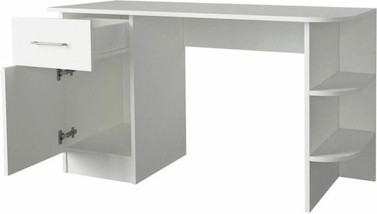 Birou Gavdos Din Lemn Alb Cu Birou 120x52x75cm