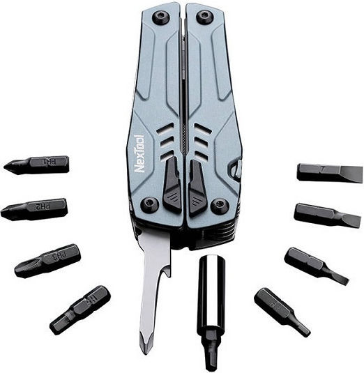 Multitool Nextool Multi-tool 15 tools Blue with Blade made of Stainless Steel in Sheath