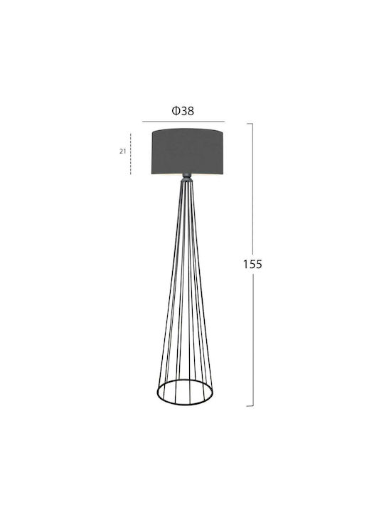 Freebox Floor Lamp H155cm. Gray