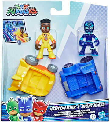 Hasbro Jucărie Miniatură PJ Masks Heroes vs. Villains Battle Racers Newton Star vs Night Ninja PJ Masks pentru 3+ Ani (Diverse modele) 1 buc