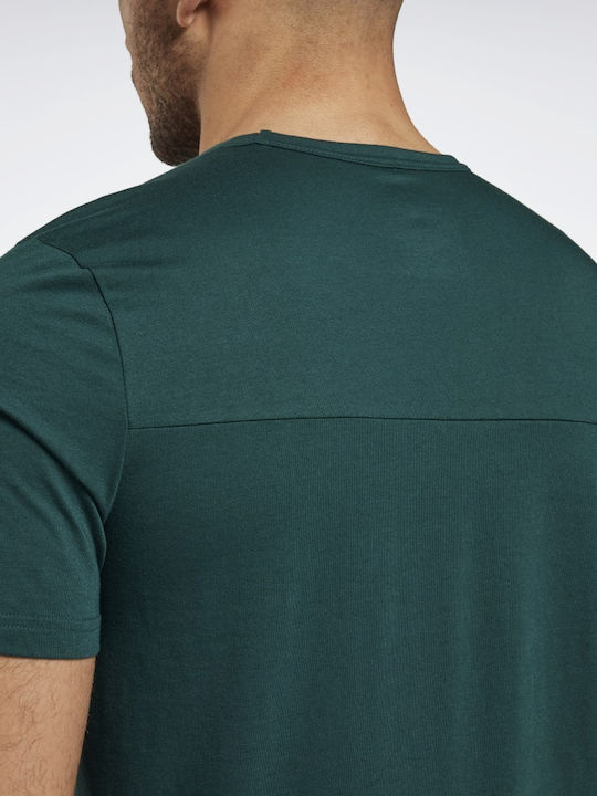 Reebok Speedwick Αθλητικό Ανδρικό T-shirt Forest Green με Λογότυπο