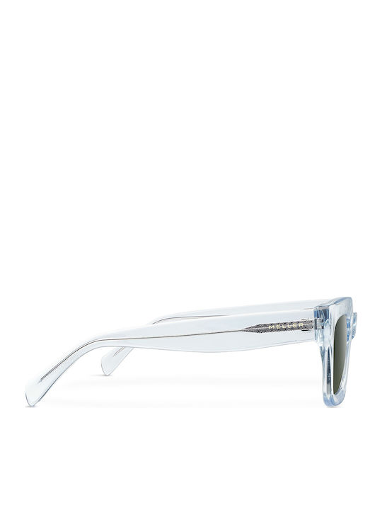 Meller Assim Unisex Sunglasses with Transparent Plastic Frame and Blue Polarized Lens ACB-ASS-BLUEOLI
