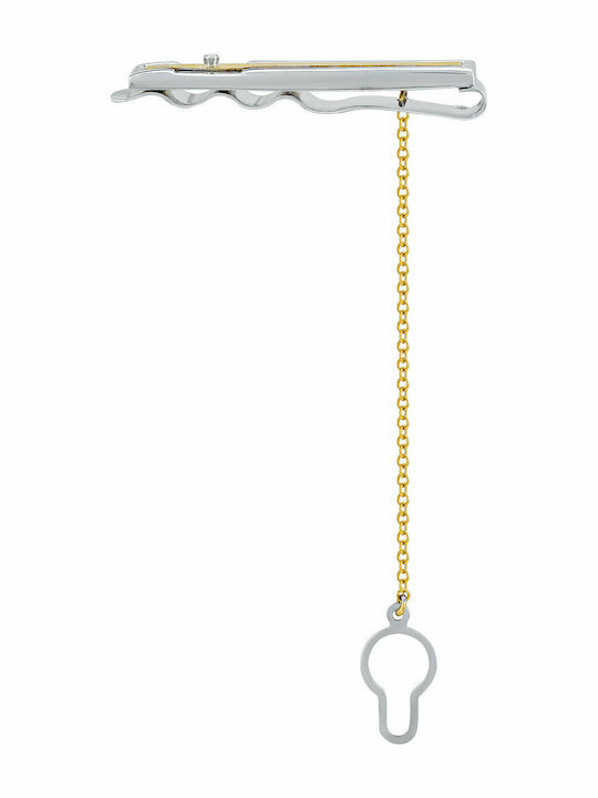 Clip Γραβάτας από Χρυσό 18Κ Silver/Gold