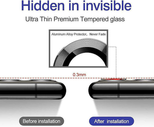 Lens Protector Protecție Cameră Tempered Glass Negru pentru iPhone 11 Pro / 11 Pro Max
