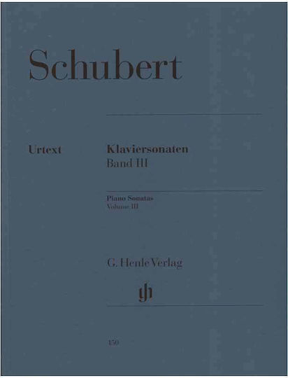 G. Henle Verlag Schubert - Klaviersonaten Band III Παρτιτούρα για Πιάνο