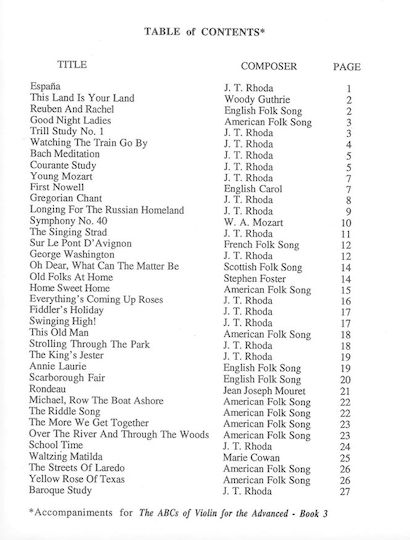 Carl Fischer The ABC's Of Violin Easy Piano Accompaniment for Book 3 Metodă de Învățare pentru Vioară / Pian