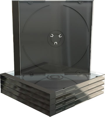 MediaRange CD Box Jewelcase Disc για 1 Δίσκο 10.4mm με Διάφανη Πρόσοψη σε Μαύρο Χρώμα 5τμχ