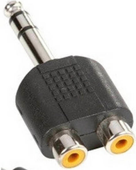 Adam Hall Convertor 6.3mm Masculin În RCA 2x Femelă 1 Bucată 7549