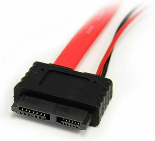 StarTech - Cablu 0.35m Roșu (SLSATAF12)