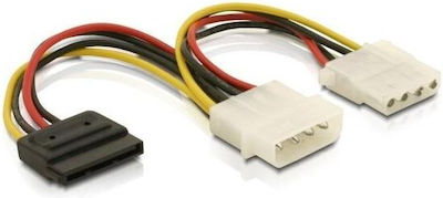 DeLock 15-Pin Sata - 4-Pin Molex Cable 0.16m Multicolour (60103)