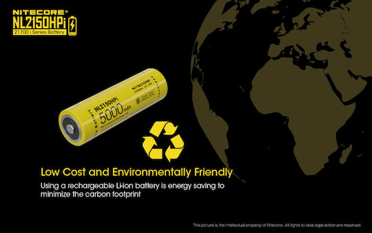 NiteCore NL210HPi Презареждаща батерия 21700 Li-ion 5000mAh 3.6V 1бр