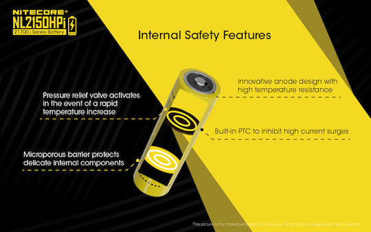 NiteCore NL210HPi Презареждаща батерия 21700 Li-ion 5000mAh 3.6V 1бр