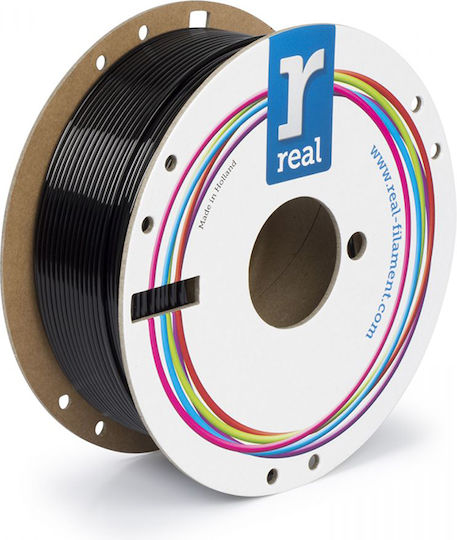 Real Filament PETG 3D Printer Filament 2.85mm Recycled Black 1kg 1τμχ (Spool)