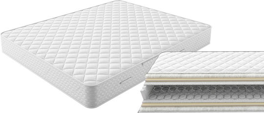 Greco Strom Astro Single Ortopedie Saltea Față-verso 100x200x23cm cu Arcuri