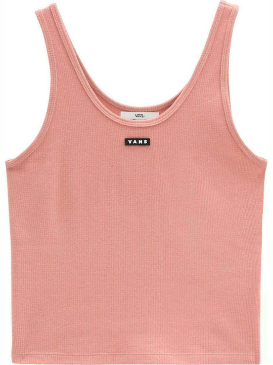Women's Summer Crop Top Cotton Sleeveless Pink