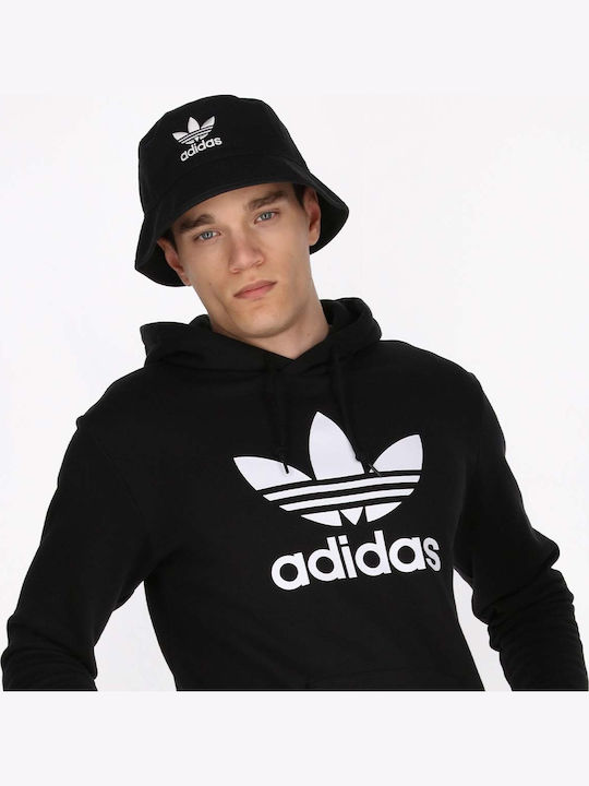 adidas Trefoil Fabric Hat Bucket Black / White adidas Trefoil Fabric Hat Bucket Black / White