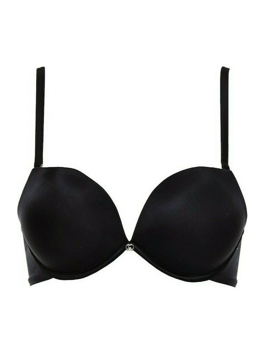 Lormar Super Double Push Up Bra Underwire Black