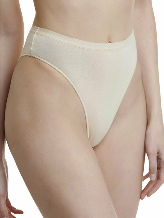 Bamboo Talie înaltă Femei Brazilia 2Pack Beige