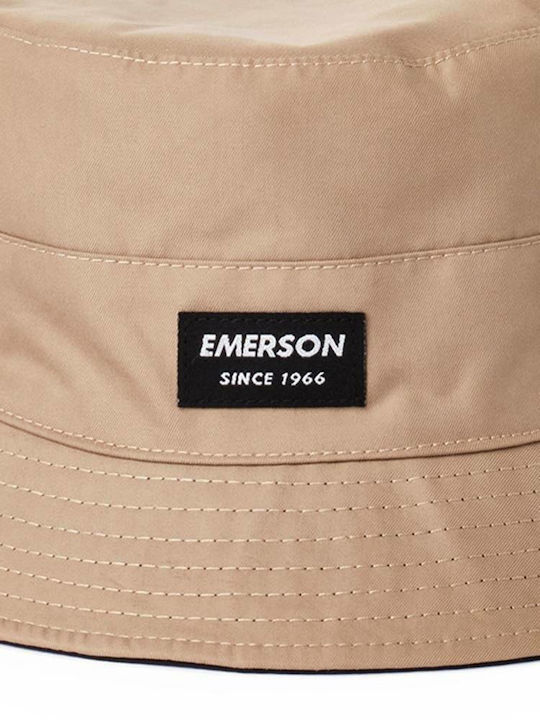Emerson Fabric Men's Hat Bucket Style Black / Beige