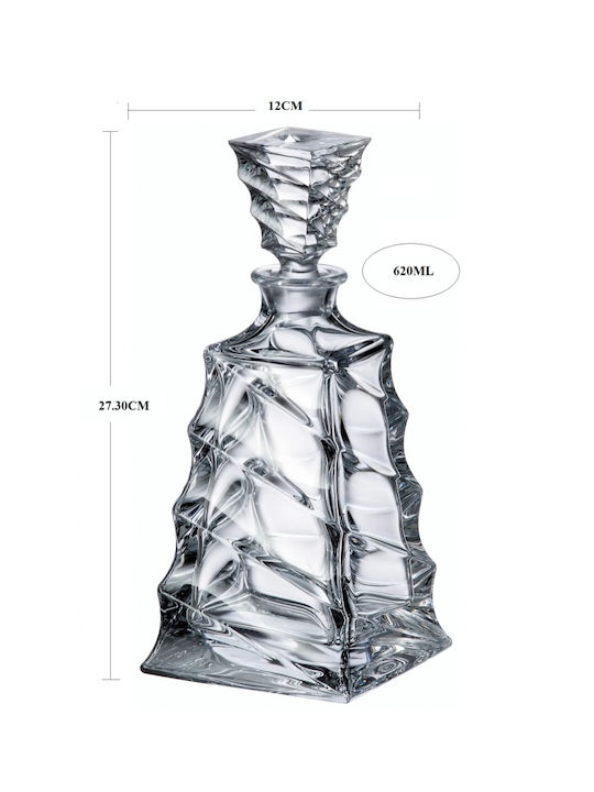 Bohemia Casablanca Crystal Whiskey Decanter with Stopper 750ml