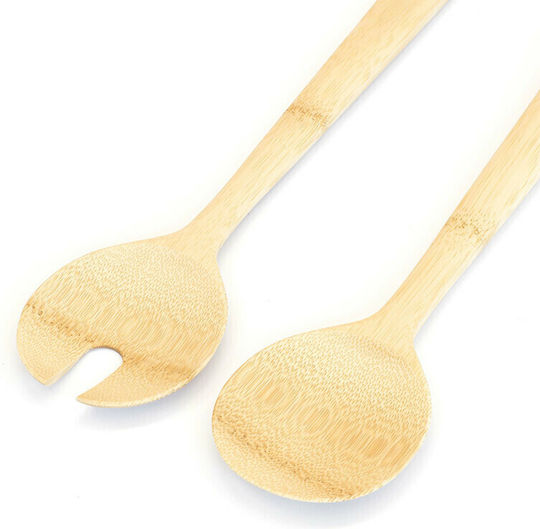 Pebbly Σετ Bamboo Εργαλείων Μαγειρικής 2τμχ Μπεζ
