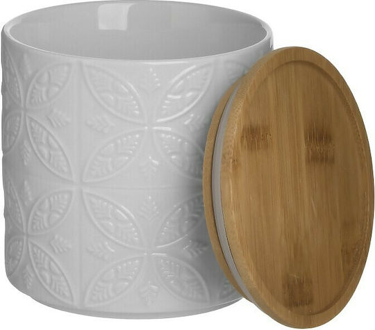 Click Vase General Use with Lid made of Porcelain White 10x10x10cm Click Vase General Use with Lid made of Porcelain White 10x10x10cm