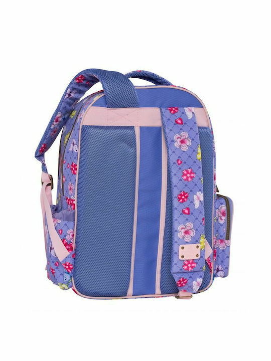 Santoro Send Me Flowers School Bag Backpack Elementary, Elementary in Purple color