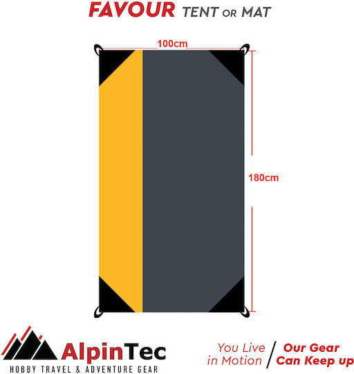 AlpinPro Favour Single Beach Mat Yellow 180x100cm