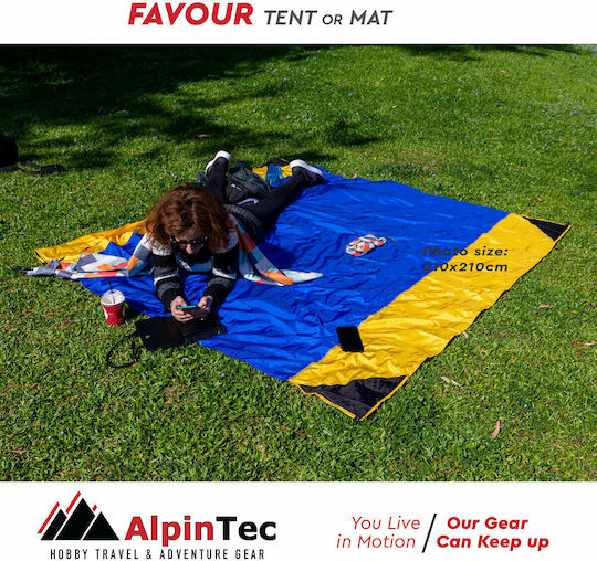 AlpinPro Favour Family Beach Mat Yellow 210x210cm