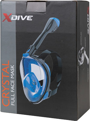 XDive Μάσκα Θαλάσσης Silikon Crystal L/XL Black/Blue