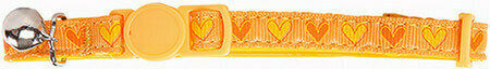 Pawise Cat Collar Collar with Bell Heart Yellow 20 - 30cm Yellow