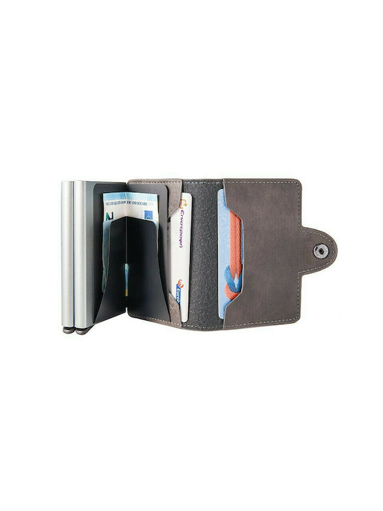 MINI PORTOFOLI DOUBLE CARD CASE Automatic RFID Signal Block Wallet Card Case Black 800.0018