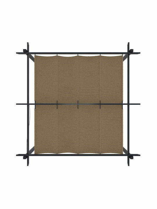 vidaXL Πτυσσόμενο Κιόσκι Κήπου Taupe 3x3m