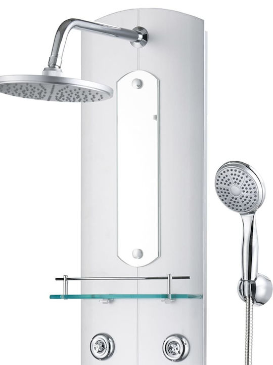 vidaXL Στήλη Υδρομασάζ 110cm Ασημί