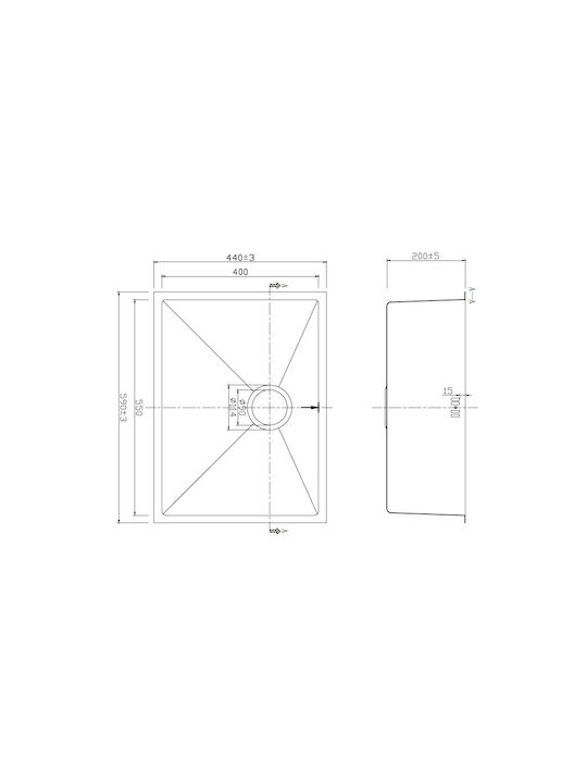 Karag BL 786 Ένθετος Νεροχύτης Inox Σατινέ Μ59xΠ44cm Ασημί