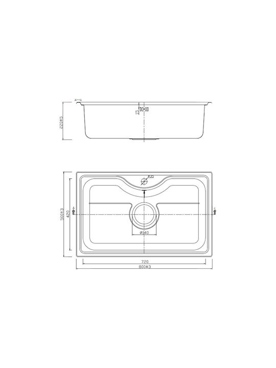 Karag BL 627 BL627 Drop-In Мивка Inox Сатен Ш80xД50см Сребрист