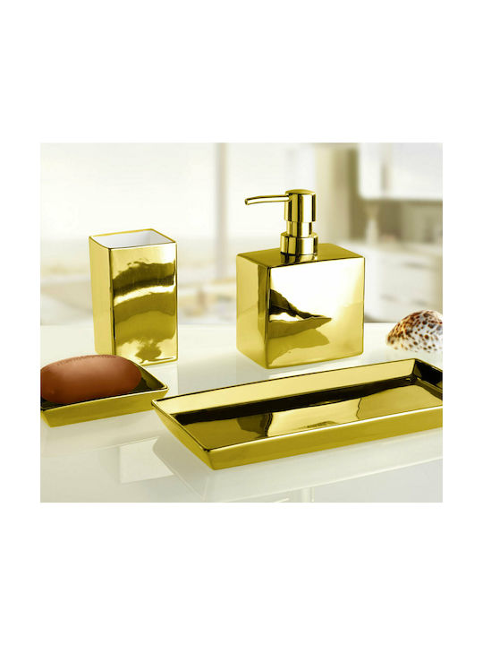 Kleine Wolke Glamour Porcelain Cup Holder Countertop Gold Gold