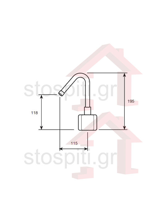 River E2062-2 Sink Faucet with Photocell Sensor Silver