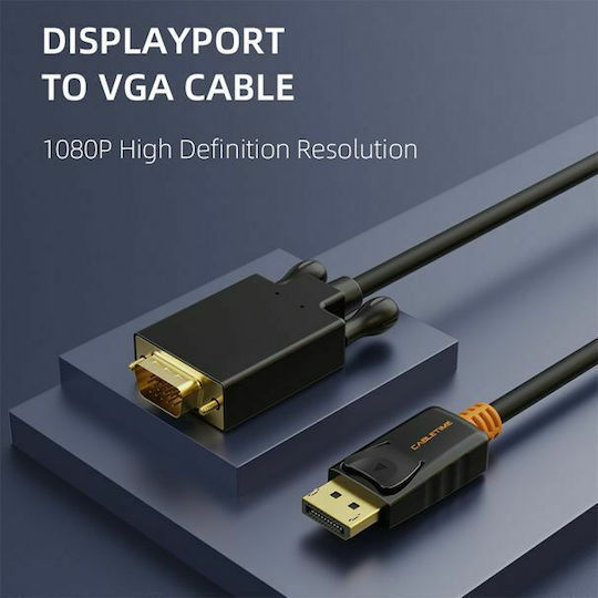 Cabletime Cable DisplayPort male - VGA male 1.8m Black ()
