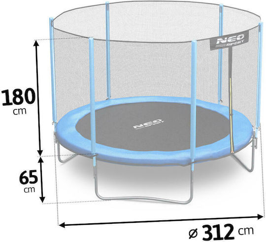 Neo-Sport Trampolină În aer liber Diametru 312buc cu Net