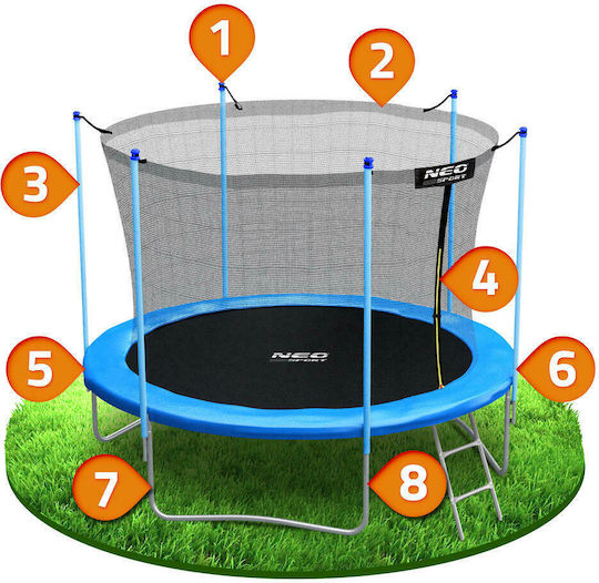 Neo-Sport Trampolină În aer liber Diametru 312buc cu Net
