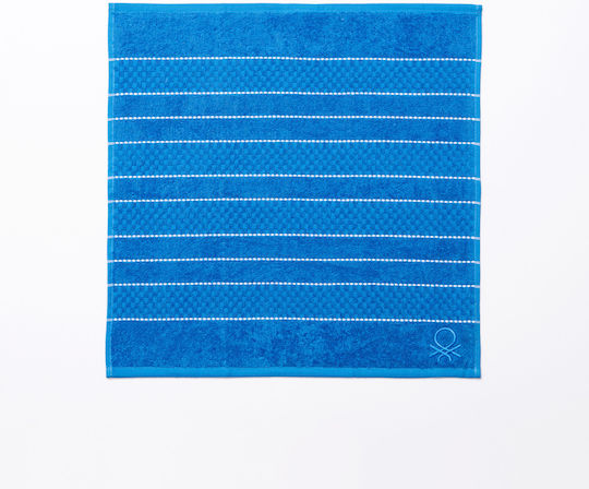 Benetton Handtuch aus 100% Baumwolle in Blau Farbe 50x70cm 3Stück