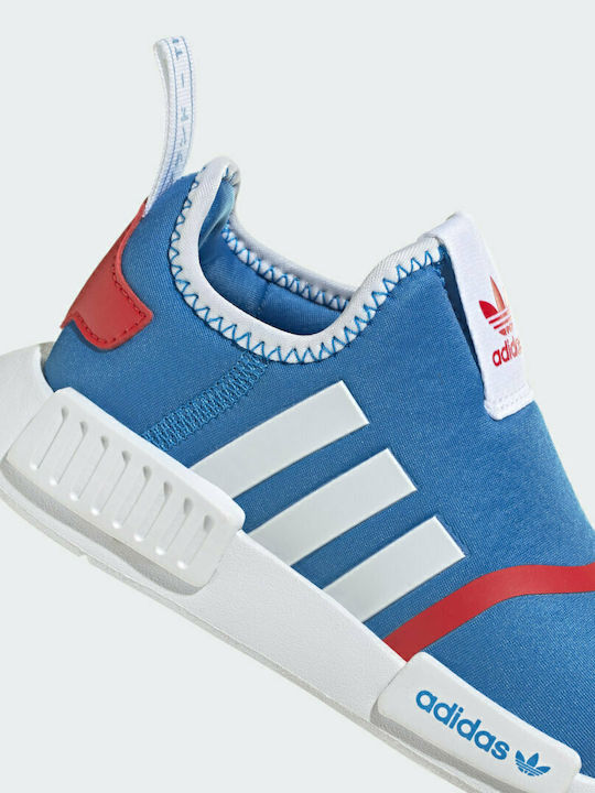NMD 360 Kids Sports Shoes Slip-On Blue Rush / Cloud White / Vivid Red