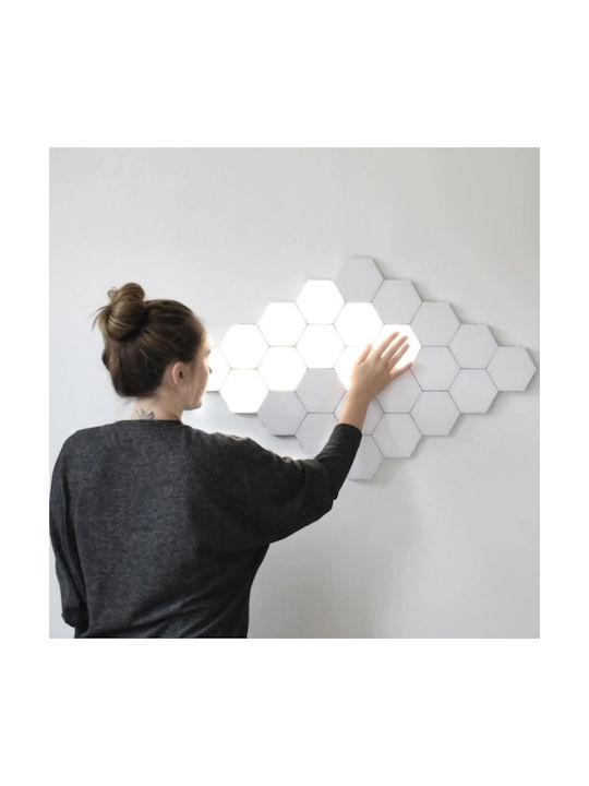 Ideahellas Decorative Lamp Hexagon White 6pcs