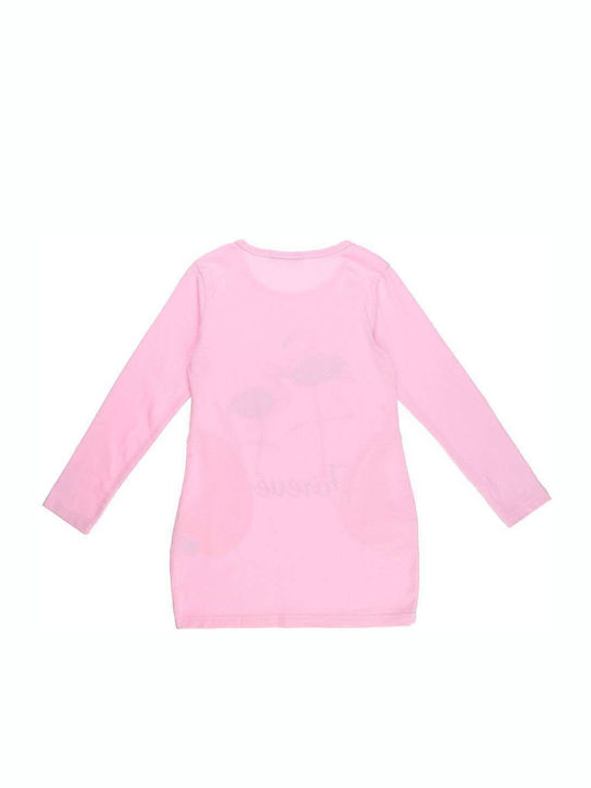 Seagull Kids Dress Long Sleeve Pink