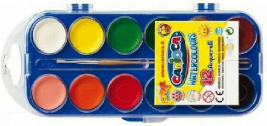 Carioca Acquarelli Set of Watercolours Multicolored with Brush 12pcs