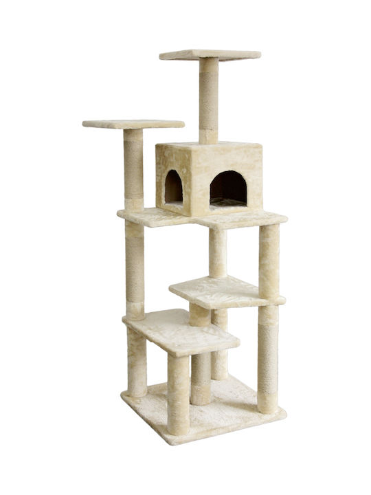 Pawise Cat Tree Cave Μπεζ 77x66x130εκ. Pawise Cat Tree Cave Μπεζ 77x66x130εκ.
