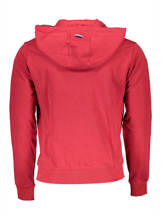 U.S. Polo Assn. Herren Sweatshirt Jacke mit Kapuze Rot