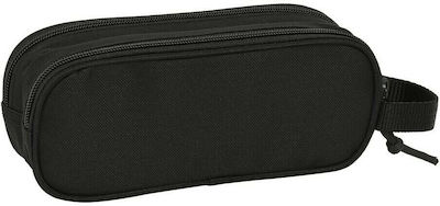 Fabric Pencil Case El Hormiguero with 2 Compartments Black