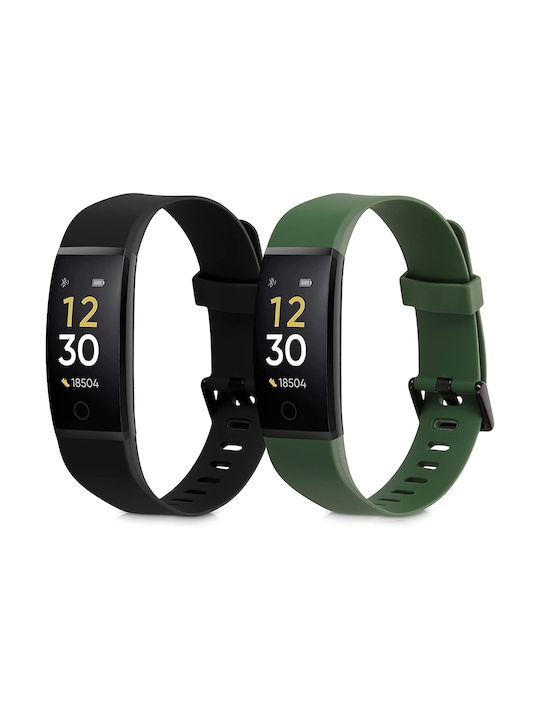KWmobile Λουράκι Black / Dark Green (Realme Band 1) KWmobile Λουράκι Black / Dark Green (Realme Band 1)